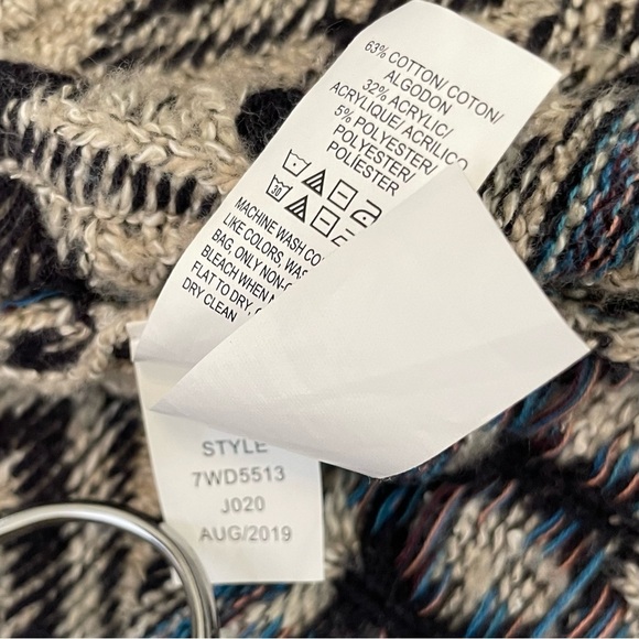 Lucky Brand Southwest Aztec pattern open cardigan XS - Picture 9 of 12